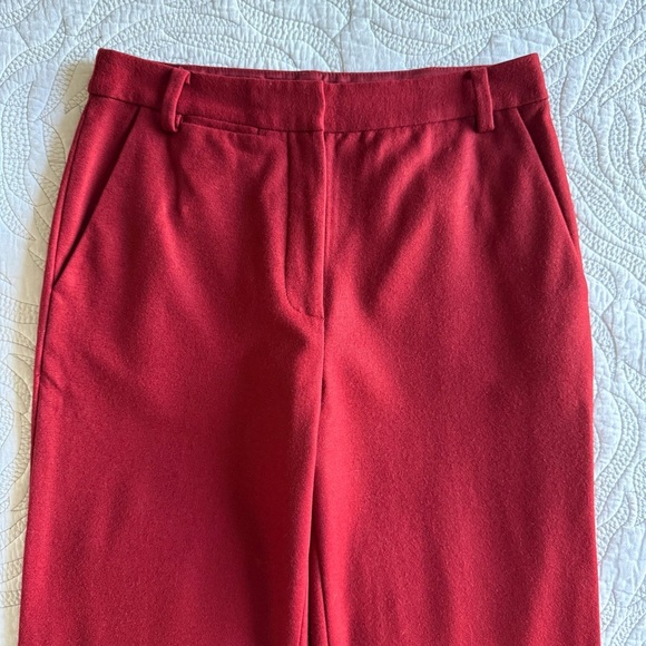 Diane von Furstenberg - Wool-Blend Wide-Leg Trousers - Red - Picture 4 of 14